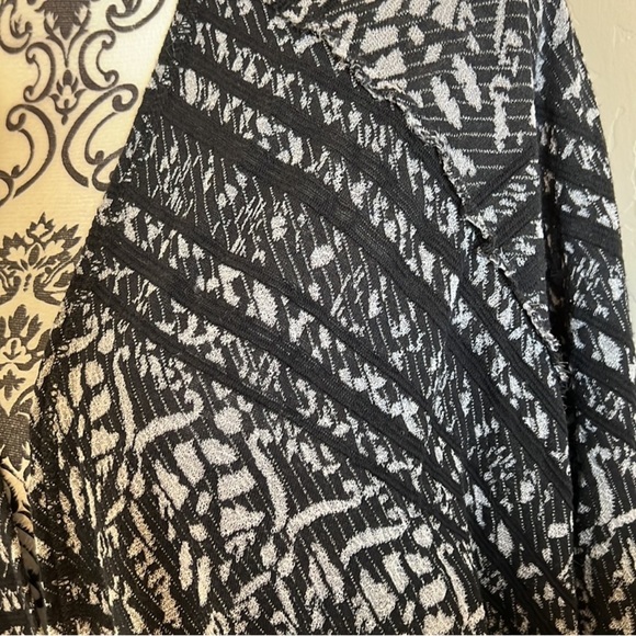 Free People Black Sweater Cardigan Rugged Fringe - Picture 4 of 9